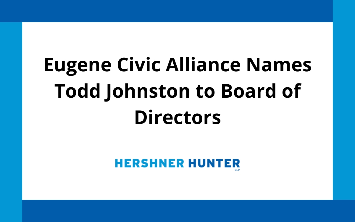Eugene Civic Alliance Names Todd Johnston to Board of Directors