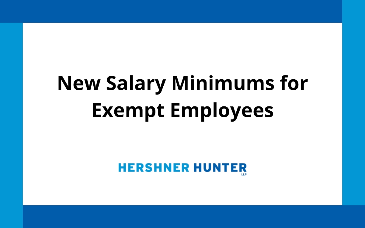 New Salary Minimums for Exempt Employees